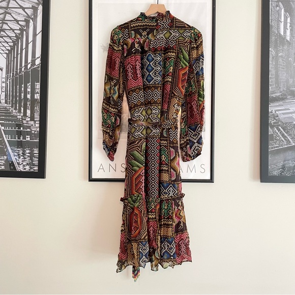 Farm Rio Dress Rauti Midi Dress in Small Multicolor - Picture 4 of 16